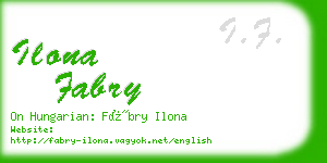 ilona fabry business card